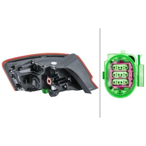 HELLA Heckleuchte 2SD 012 831-041 für AUDI, rechts