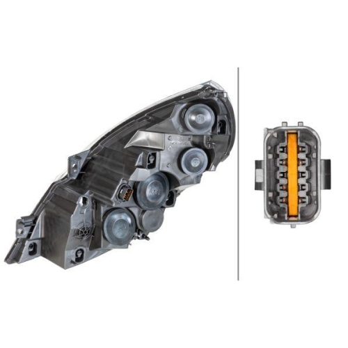 HELLA Hauptscheinwerfer 1ER 010 117-201 für RENAULT, rechts