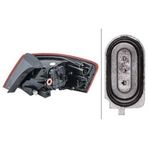 HELLA Heckleuchte 2SD 012 833-031 für AUDI, links