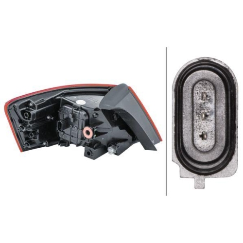 HELLA Heckleuchte 2SD 012 833-041 für AUDI, rechts