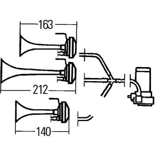 HELLA Fanfare 3PD 003 001-671 für