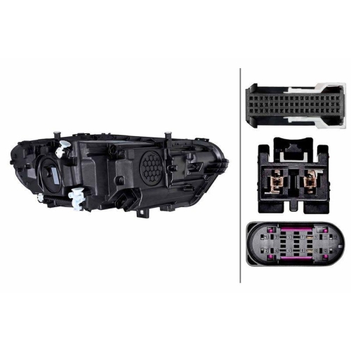 HELLA Hauptscheinwerfer 1EX 015 569-611 für MERCEDES-BENZ, links