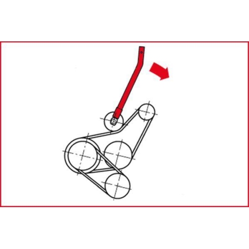 Schlüssel, Keilriemenspannung KS TOOLS 150.1237 für