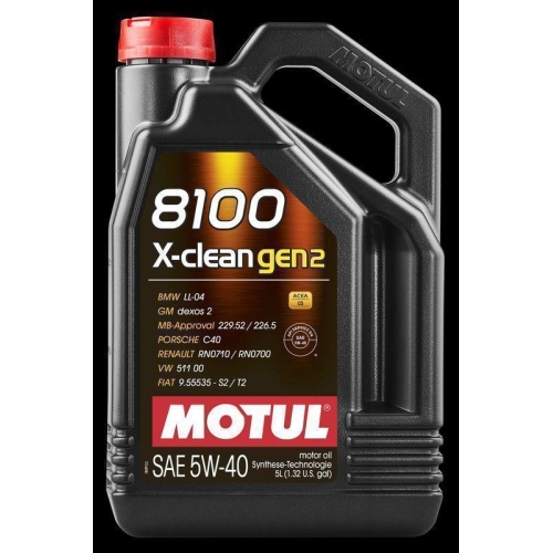 Motoröl MOTUL 110531 8100 X-CLEAN GEN2 5W-40 für