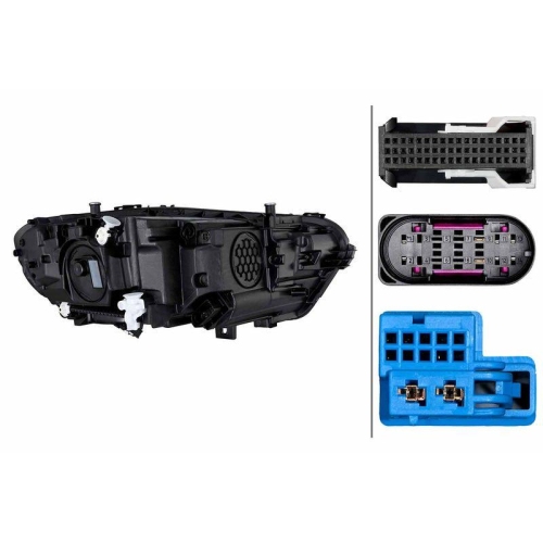 HELLA Hauptscheinwerfer 1EX 015 569-711 für MERCEDES-BENZ, links