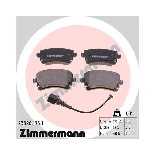Bremsscheibe ZIMMERMANN 600.3232.20 COAT Z f&uuml;r VAG, Hinterachse