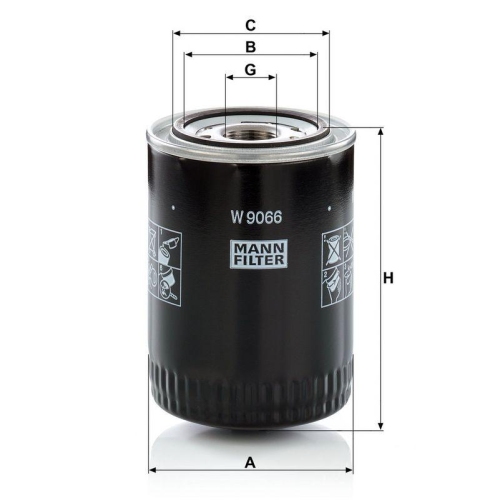&Ouml;lfilter MANN-FILTER W 9066 f&uuml;r MITSUBISHI