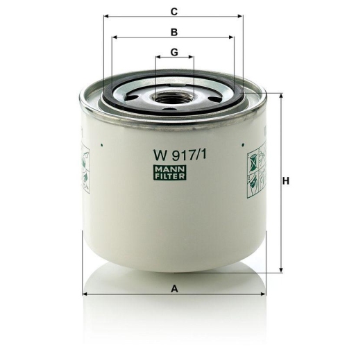 &Ouml;lfilter MANN-FILTER W 917/1 f&uuml;r VOLVO GENERAL MOTORS