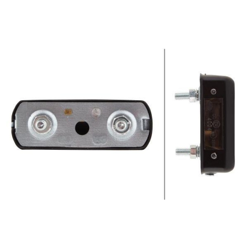 HELLA Kennzeichenleuchte 2KA 997 011-001 für SCANIA WIESMANN LANGENDORF, links