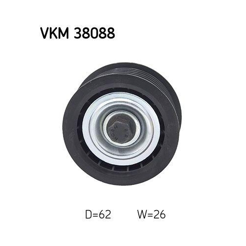 Umlenk-/F&uuml;hrungsrolle, Keilrippenriemen SKF VKM 38088 f&uuml;r MERCEDES-BENZ