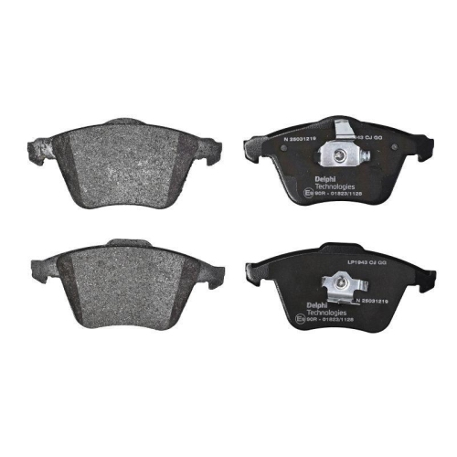 DELPHI LP1943 Bremsbelagsatz, Scheibenbremse f&uuml;r FORD OPEL SAAB VAUXHALL VOLVO