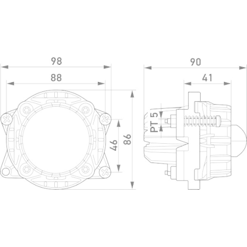 HELLA Fernscheinwerfer 1KL 998 670-051 f&uuml;r, links, rechts