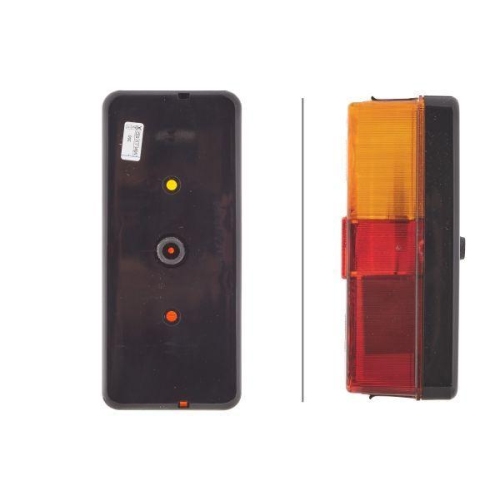 HELLA Heckleuchte 2VA 998 531-031 für PORSCHE CLAAS REFORM LINDNER, links