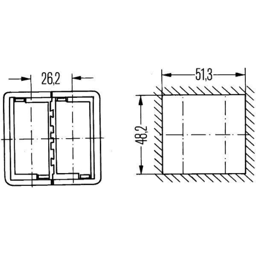 HELLA Schalteraufnahme 8HG 716 735-001 für AEBI AUDI AUWÄRTER IVECO TOYOTA VOLVO