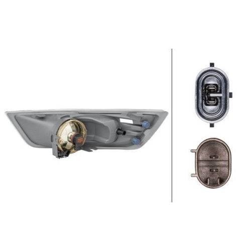 HELLA Nebelscheinwerfer 1NE 010 305-021 für FORD, rechts