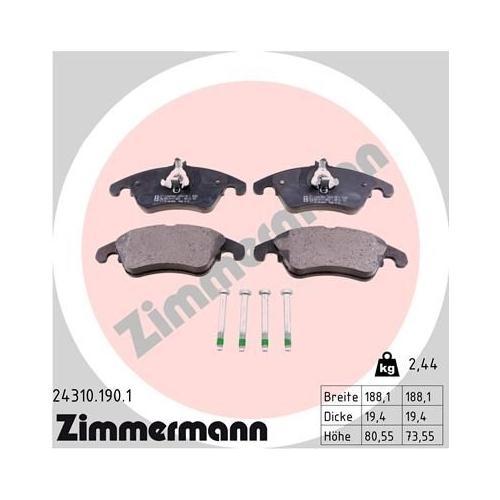 Bremsscheibe ZIMMERMANN 400.3664.20 COAT Z für MERCEDES-BENZ, Vorderachse