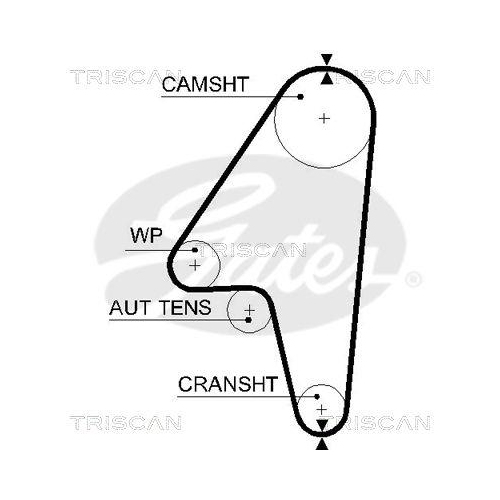 Zahnriemensatz TRISCAN 8647 21003 f&uuml;r CHEVROLET DAEWOO