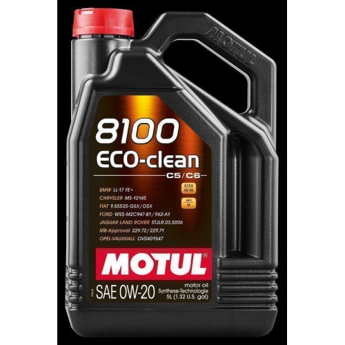 Motoröl MOTUL 110554 8100 ECO-CLEAN 0W-20 für