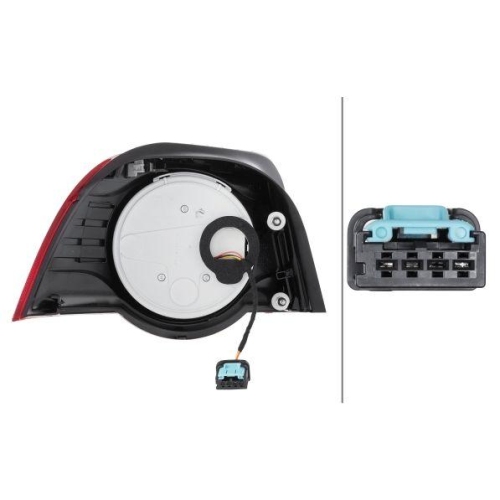 HELLA Heckleuchte 2VA 009 246-141 für VW, rechts
