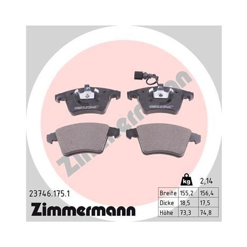 Bremsscheibe ZIMMERMANN 600.3231.52 SPORT Z f&uuml;r VAG, Vorderachse