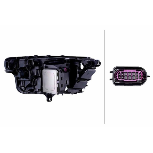 HELLA Hauptscheinwerfer 1EX 016 220-521 für AUDI VW, rechts