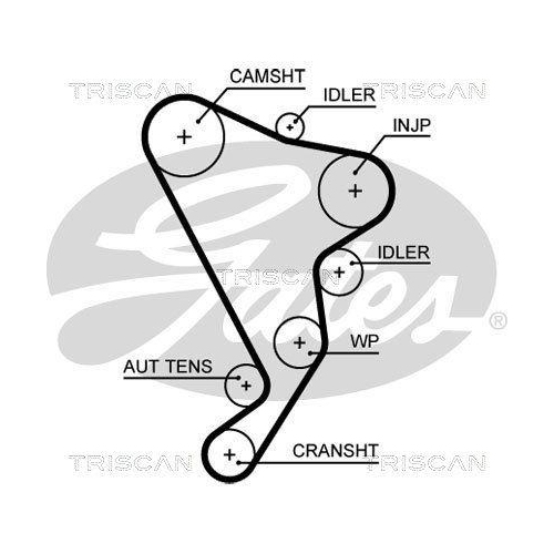 Zahnriemen TRISCAN 8645 5661xs f&uuml;r AUDI VW