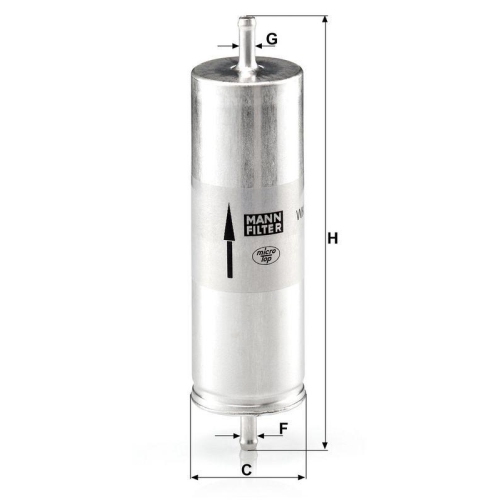 Kraftstofffilter MANN-FILTER WK 516 f&uuml;r BMW SANY