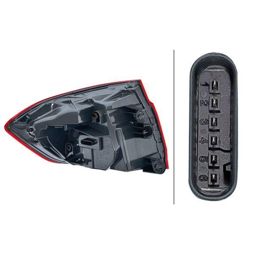 HELLA Heckleuchte 2SD 012 147-321 für BMW, rechts