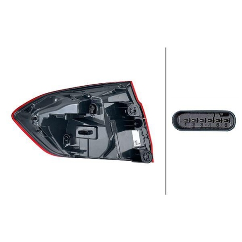 HELLA Heckleuchte 2SD 012 147-421 für BMW, rechts