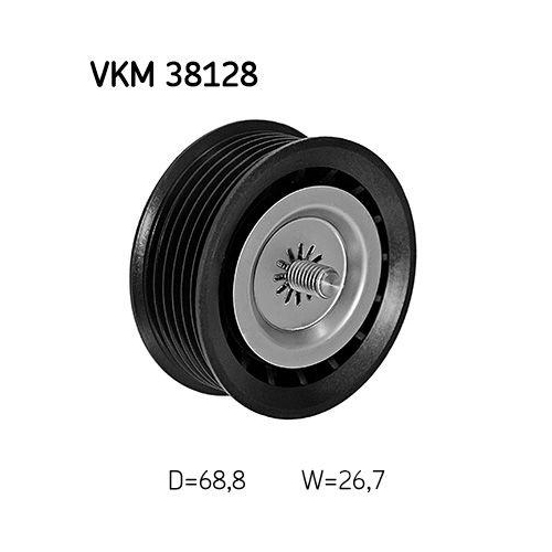 Umlenk-/F&uuml;hrungsrolle, Keilrippenriemen SKF VKM 38128 f&uuml;r MERCEDES-BENZ