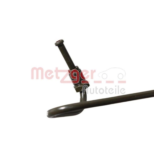 Bremsschlauch METZGER 4119380 f&uuml;r VAG, Hinterachse rechts, am Bremssattel