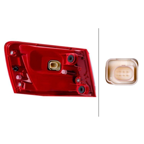HELLA Heckleuchte 2SD 354 890-061 für AUDI, rechts