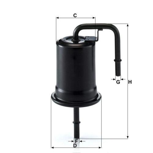 Kraftstofffilter MANN-FILTER WK 614/45 f&uuml;r MAZDA