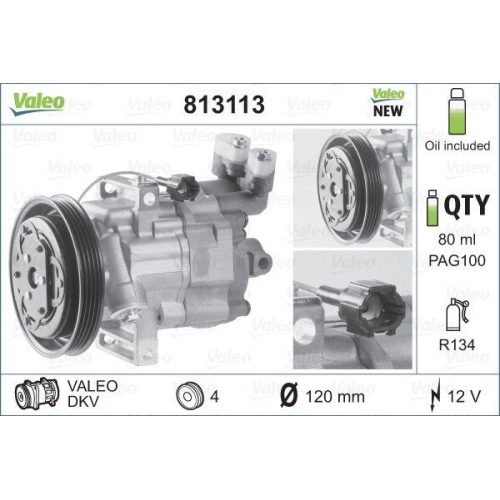 Kompressor, Klimaanlage VALEO 813113 VALEO ORIGINS - NEW O.E. TECHNOLOGIE f&uuml;r