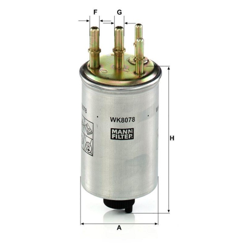 Kraftstofffilter MANN-FILTER WK 8078 f&uuml;r LAND ROVER