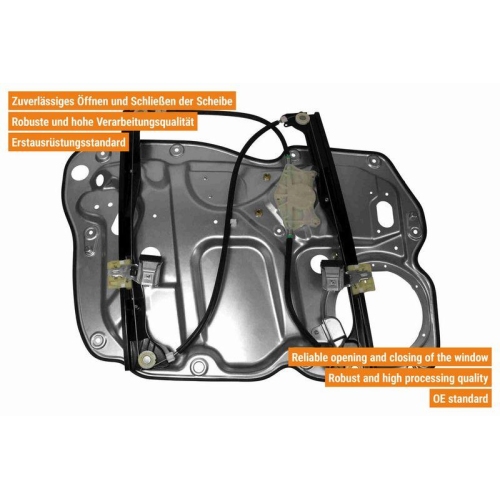 VAICO Fensterheber links und rechts elektrisch, ohne Motor vorne V10-9598 + V10-9597 f&uuml;r VW