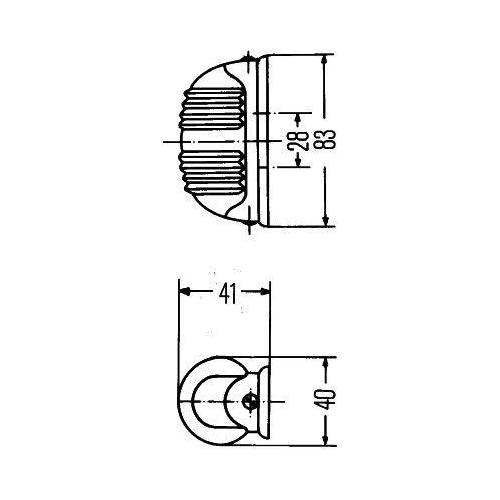 Blinkleuchte HELLA 2BA 001 227-201 für AUDI INTERNATIONAL HARV. KÄSSBOHRER MAN