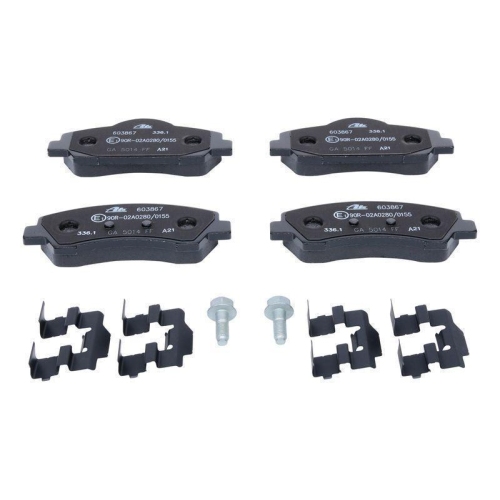 Bremsbelagsatz, Scheibenbremse ATE 13.0460-3867.2 f&uuml;r CITRO&Euml;N PEUGEOT