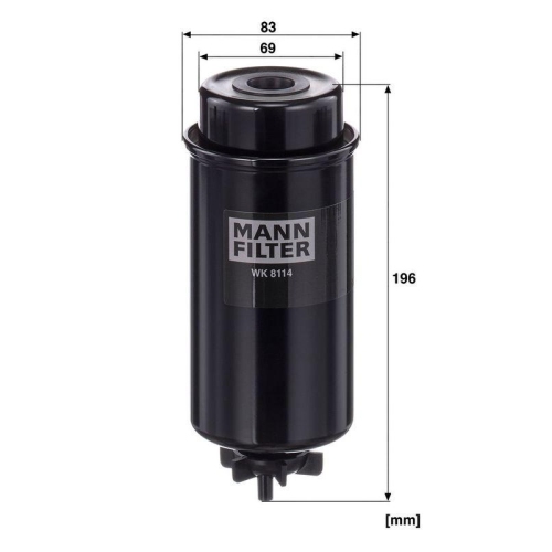 Kraftstofffilter MANN-FILTER WK 8114 f&uuml;r CASE IH JOHN DEERE SPERRY NEW HOLLAND