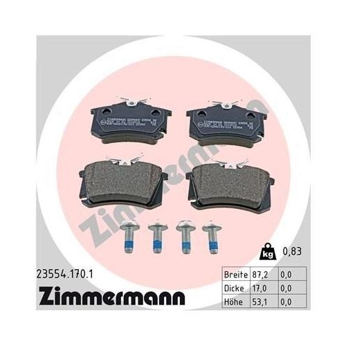 Bremsscheibe ZIMMERMANN 100.1217.20 COAT Z für VAG AUDI (FAW) VW (SVW)