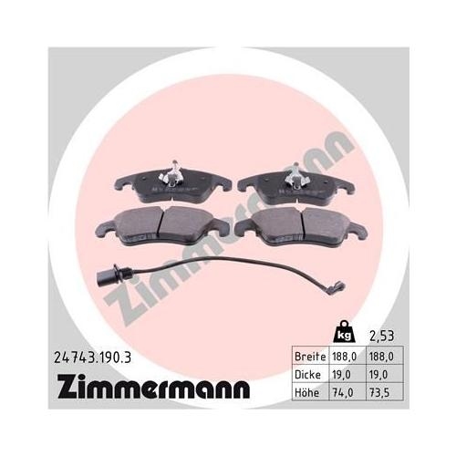 Bremsscheibe ZIMMERMANN 100.3355.52 SPORT Z f&uuml;r VAG, Vorderachse