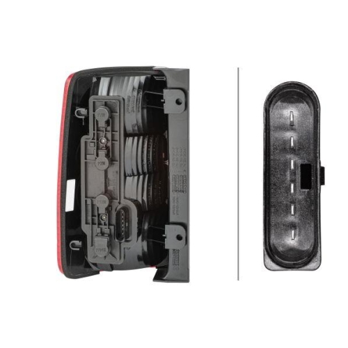 HELLA Heckleuchte 2VP 354 043-021 für VW, rechts, für Fahrzeuge mit Heckklappe