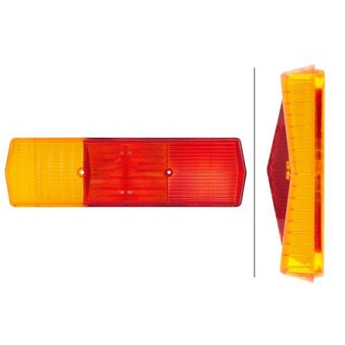 HELLA Lichtscheibe, Heckleuchte 9EL 092 435-011 f&uuml;r IVECO MERCEDES-BENZ SAAB O&K