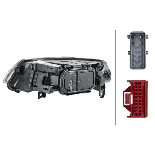 HELLA Hauptscheinwerfer 1EX 011 151-411 für AUDI VW AUDI (FAW), links