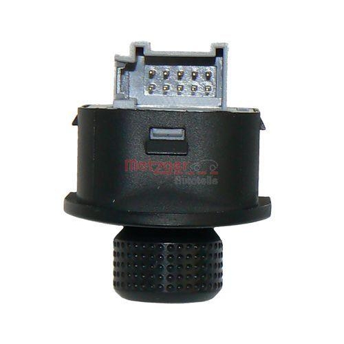 Schalter, Au&szlig;enspiegelverstellung METZGER 0916071 f&uuml;r VW, fahrerseitig