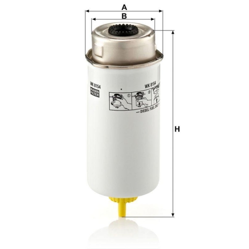 Kraftstofffilter MANN-FILTER WK 8154 f&uuml;r FORD