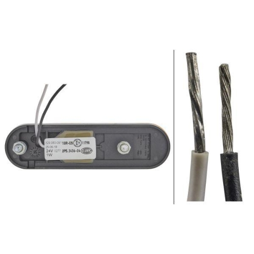 HELLA Seitenmarkierungsleuchte 2PS 329 060-091 f&uuml;r, links, rechts