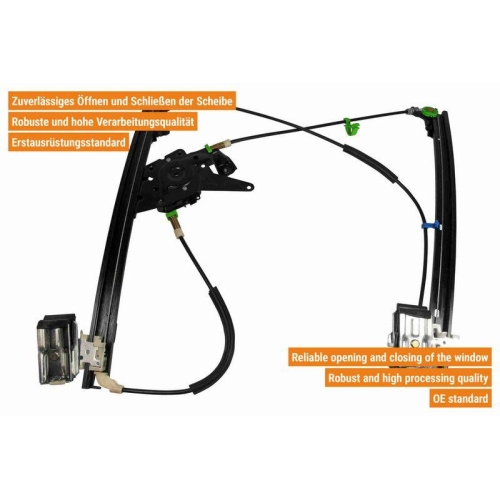 VAICO Fensterheber links und rechts elektrisch vorne , 2/4 -t&uuml;rer V10-6120 + V10-6121 f&uuml;r VW