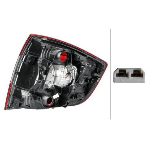 HELLA Heckleuchte 9EL 354 849-031 für SKODA VW, links