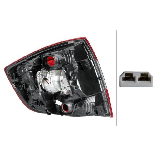 HELLA Heckleuchte 9EL 354 849-041 für SKODA VW, rechts